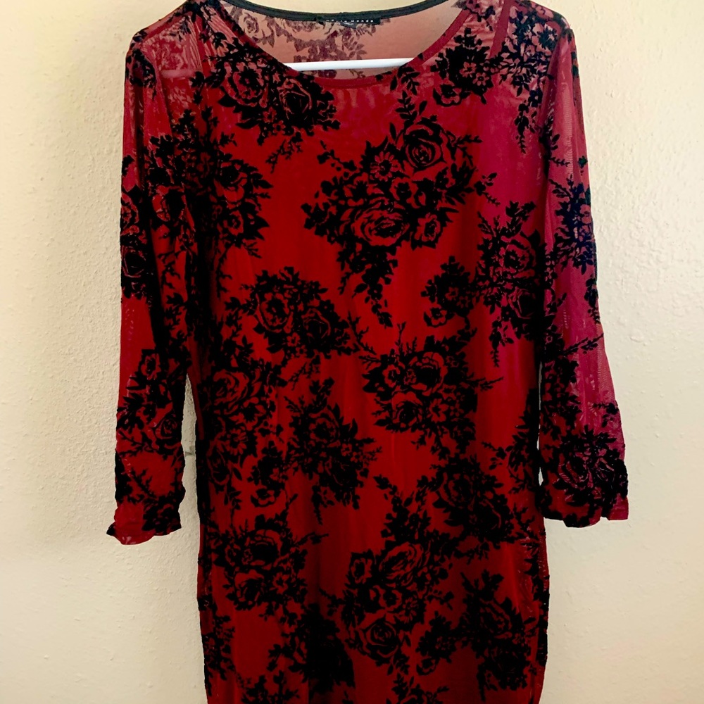 Burgundy holiday dress